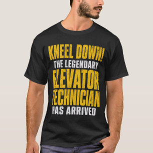 Camiseta Ajoelhe-se O Técnico de Elevador Lendário