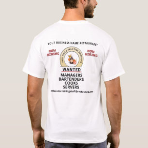 Camiseta Ajuda Desejada Agora Contratando Funcionários Per