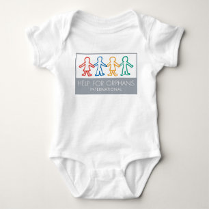 Camiseta Ajuda para o bebê Onsie dos órfão
