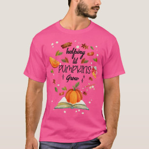 Camiseta Ajudando Lil Pumpkins A Crescer Queda O Jardim de