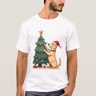 Camiseta Ajudante de Árvore de Natal de Labrador