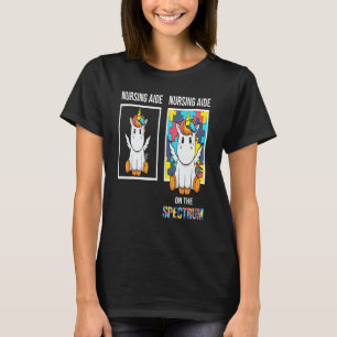Camiseta Ajudante de Enfermagem Pessoas Com Autismo Puzzle 
