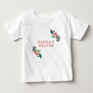 Camiseta Ajudante de Papai Noel Botânico Férias Natal