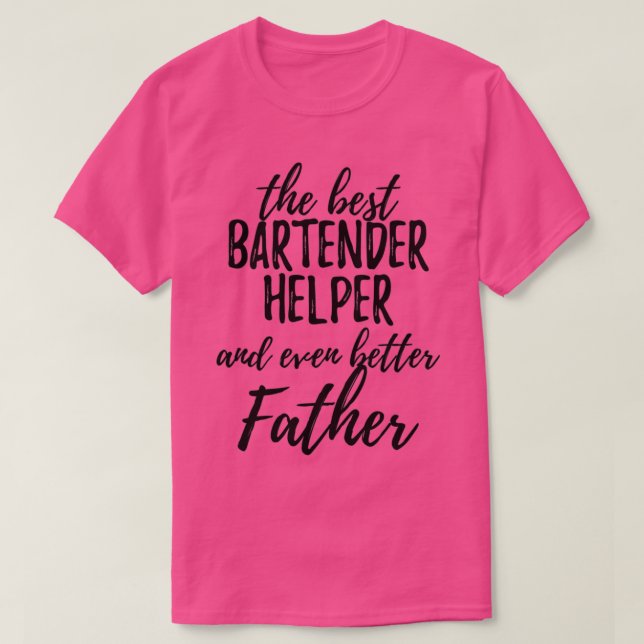 Camiseta Ajudante do Barman Padre Funny Ideia para o Pai Ga (Frente do Design)