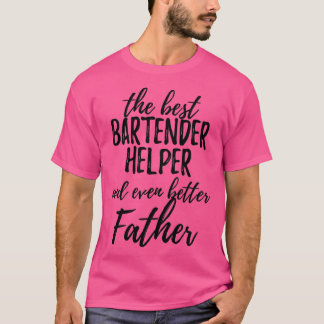 Camiseta Ajudante do Barman Padre Funny Ideia para o Pai Ga