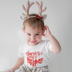 Camiseta Ajudante do Papai Noel Coração Vermelho Motivos de