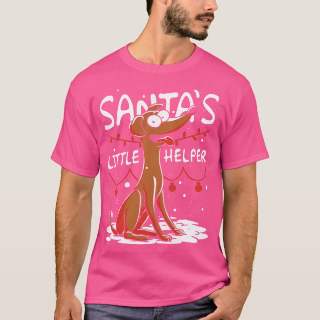Camiseta Ajudante do Papai Noel retro (Frente)