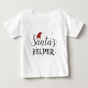 Camiseta ajudante do papai noel roupa de feriado fofa