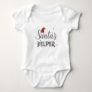 Camiseta ajudante do papai noel roupa de feriado fofa
