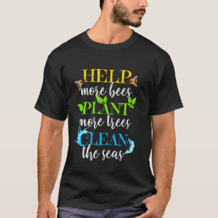 Camiseta Ajude Mais Abelhas, Ambiental Para Os Apicultores 