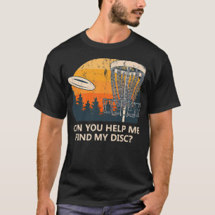 Camiseta Ajude-me a encontrar os meus amigos do disco Golf 