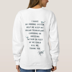 Camiseta Ajude-me a manter o meu transplante de órgãos br