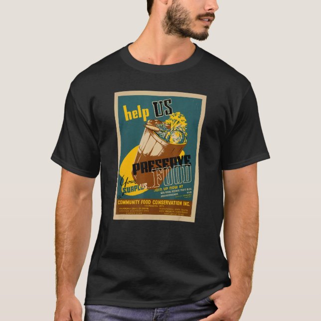 Camiseta Ajude-Nos A Preservar Sua Ba De Conservação De Com (Frente)