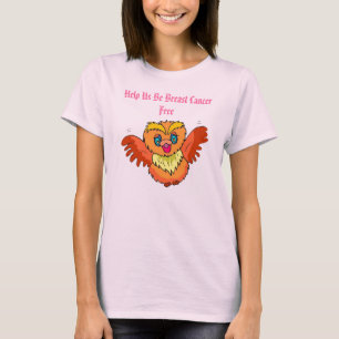 Camiseta Ajude-nos a ser cancro da mama livre