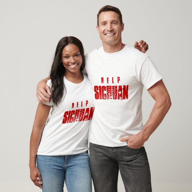 Camiseta Ajude Sichuan Earthquake (Unissex)