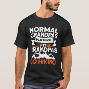 Camiseta Ajustado Avô Vai Caminhando Hikers Caminhando Cami