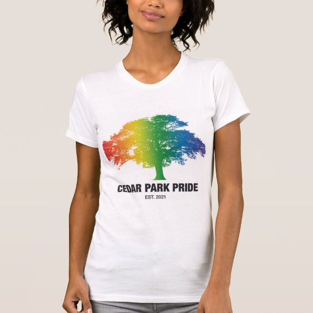 Camiseta Ajustado Cedar Park Pride Slim (Frente)