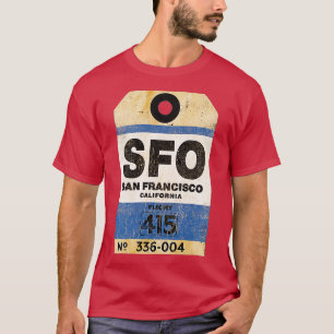Camiseta Ajustado Clássico da Etiqueta Vintage Bag de São F
