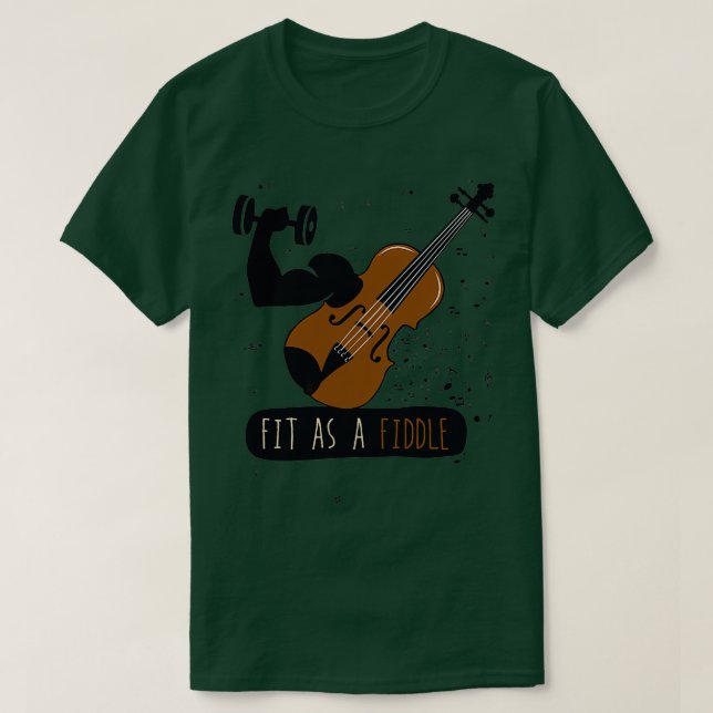 Camiseta ajustado como violino (Frente do Design)