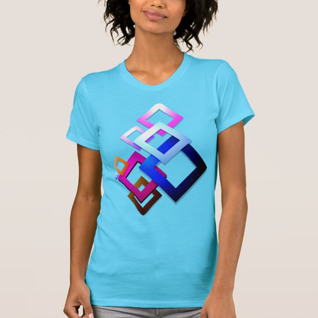 Camiseta Ajustado fina, Canvas, de uso feminino (Frente)