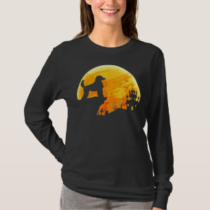 Camiseta Ajustado Relaxado de Cachorro de Poodle do Hallowe