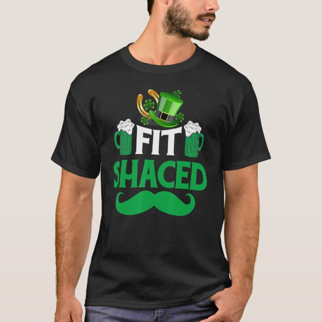 Camiseta Ajustado Shacle Irish Clover Rua Patrick S Day Gre (Frente)
