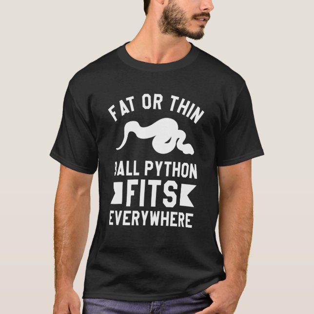 Camiseta Ajustados De Python De Bola Gorda Ou Fina Em Todos (Frente)