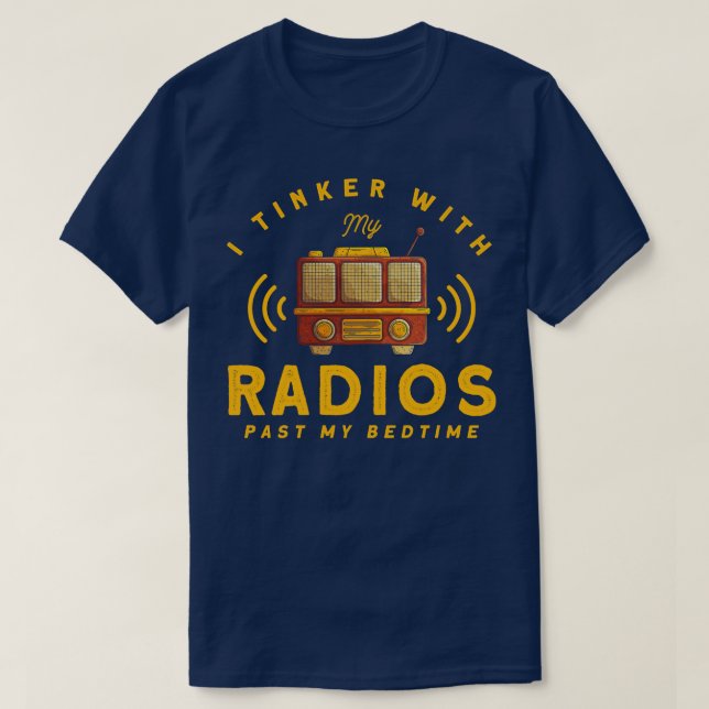 Camiseta Ajustar Presente de Rádio do Operador de Rádio da  (Frente do Design)