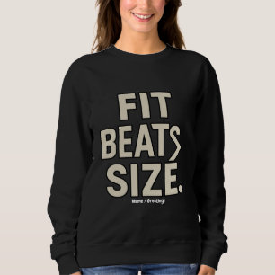 Camiseta Ajuste Batidas Tamanho Motivacional Fitness, Estil