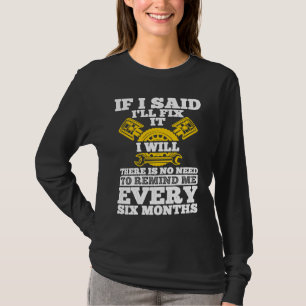 Camiseta Ajuste de Carro Ferramentas de Mecânico para Repar