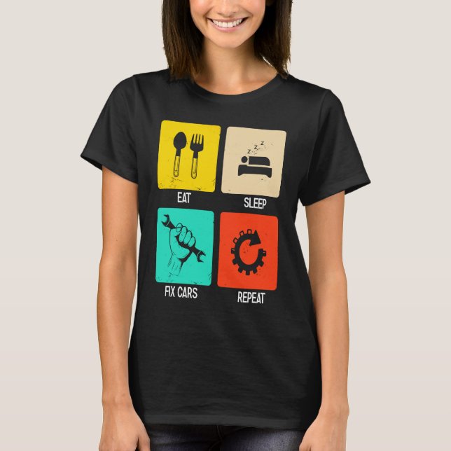 Camiseta Ajuste de ferramentas mecânicas de reparo da tampa (Frente)