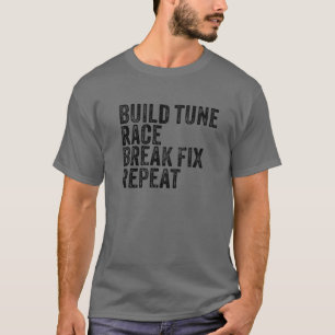 Camiseta Ajuste de Montagem Correção de Raça Repetir Carro