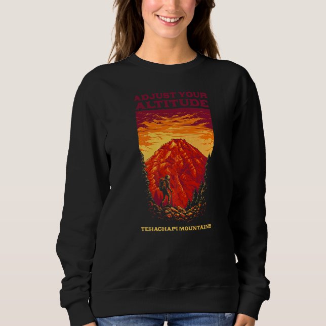 Camiseta Ajuste Sua Altitude Montanhas Tehachapi Caminhando (Frente)