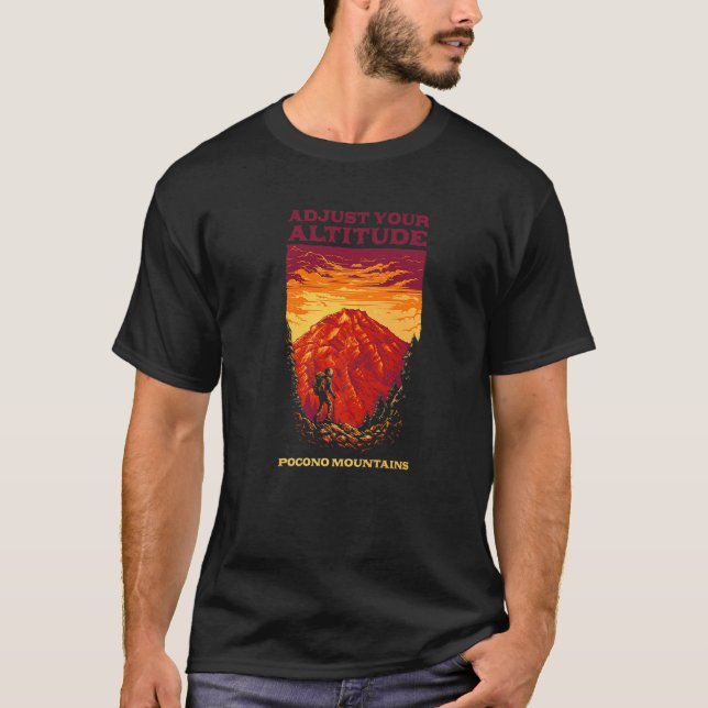 Camiseta Ajuste Suas Montanhas de Pocono de Altitude Caindo (Frente)