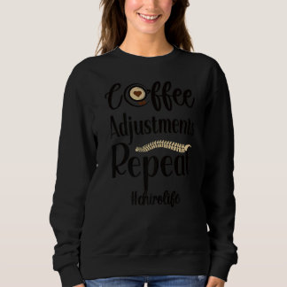 Camiseta Ajustes de Café Repetir Vida do Chiropractor
