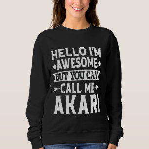 Camiseta Akari Funny Primeiro Nome Olá Sou Fantástico Chame
