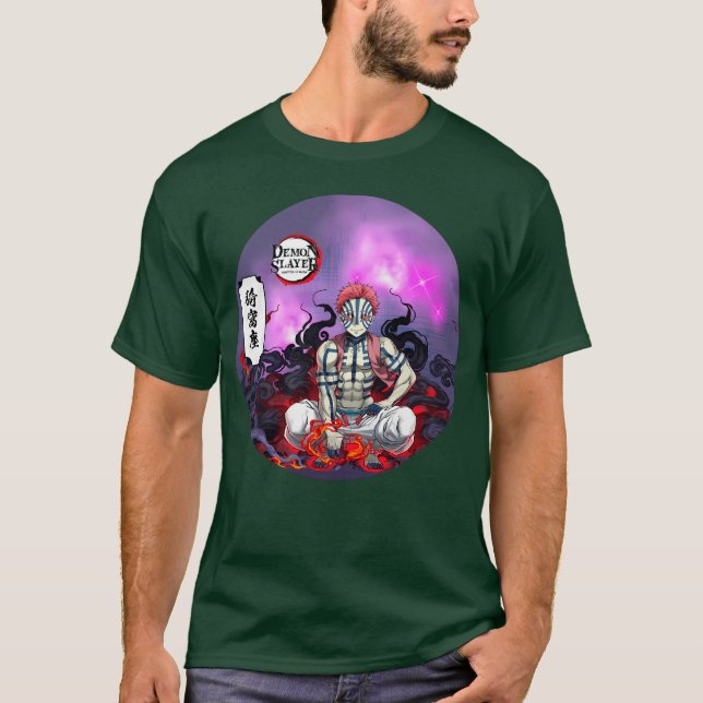 Camiseta Akaza – Design de Demônio de Alta Classificação (Frente)