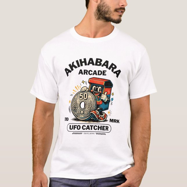 Camiseta Akihabara arcade UFO catcher (Frente)
