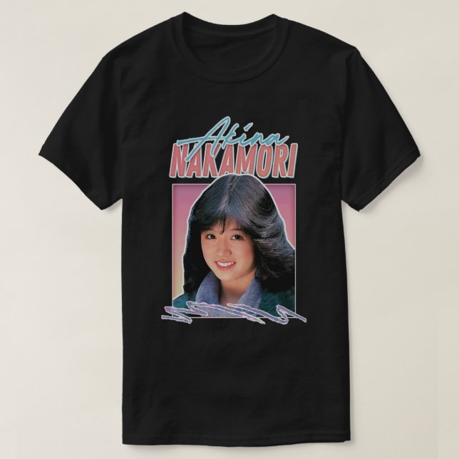 Camiseta Akina Nakamori Estilo Retro J Pop Music Fan Design (Frente do Design)