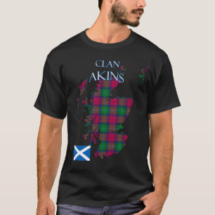 Camiseta Akins Scottish Clan Tartan Scotland