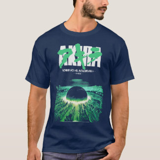Camiseta Akira Verde Cidade Japonesa Cyberpunk Explosão eng