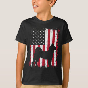 Camiseta Akita 4 de julho Patriotic American Flag Gift