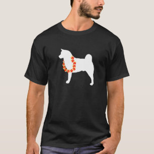 Camiseta Akita Aloha Hawaiian Lei Dog