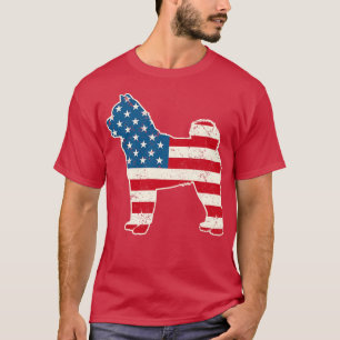 Camiseta Akita American Flag 4 de julho para Men Women Boy