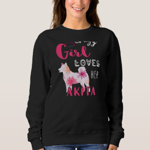 Camiseta Akita Crazy Girl Akita Proprietária Puppy Akita Do