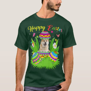 Camiseta Akita Dog Lover Floral Easter Ovo Funny Akita East