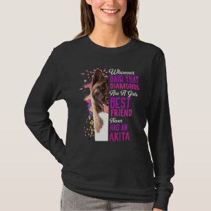 Camiseta Akita É A Melhor Amiga Do Cachorro Mama Mãe Mãe