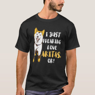 Camiseta Akita I Apenas Adorando Akita Dog Shiba Inu Ow