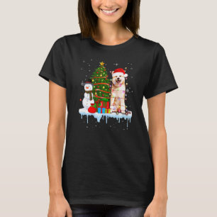 Camiseta Akita Inu Figurume Papai noel Luz Hábito Em Neve C