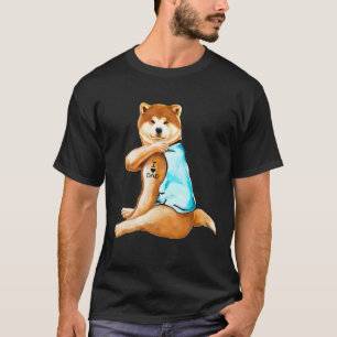 Camiseta Akita Inu Tattoos I Love Pai Dog Lover Gift Padre